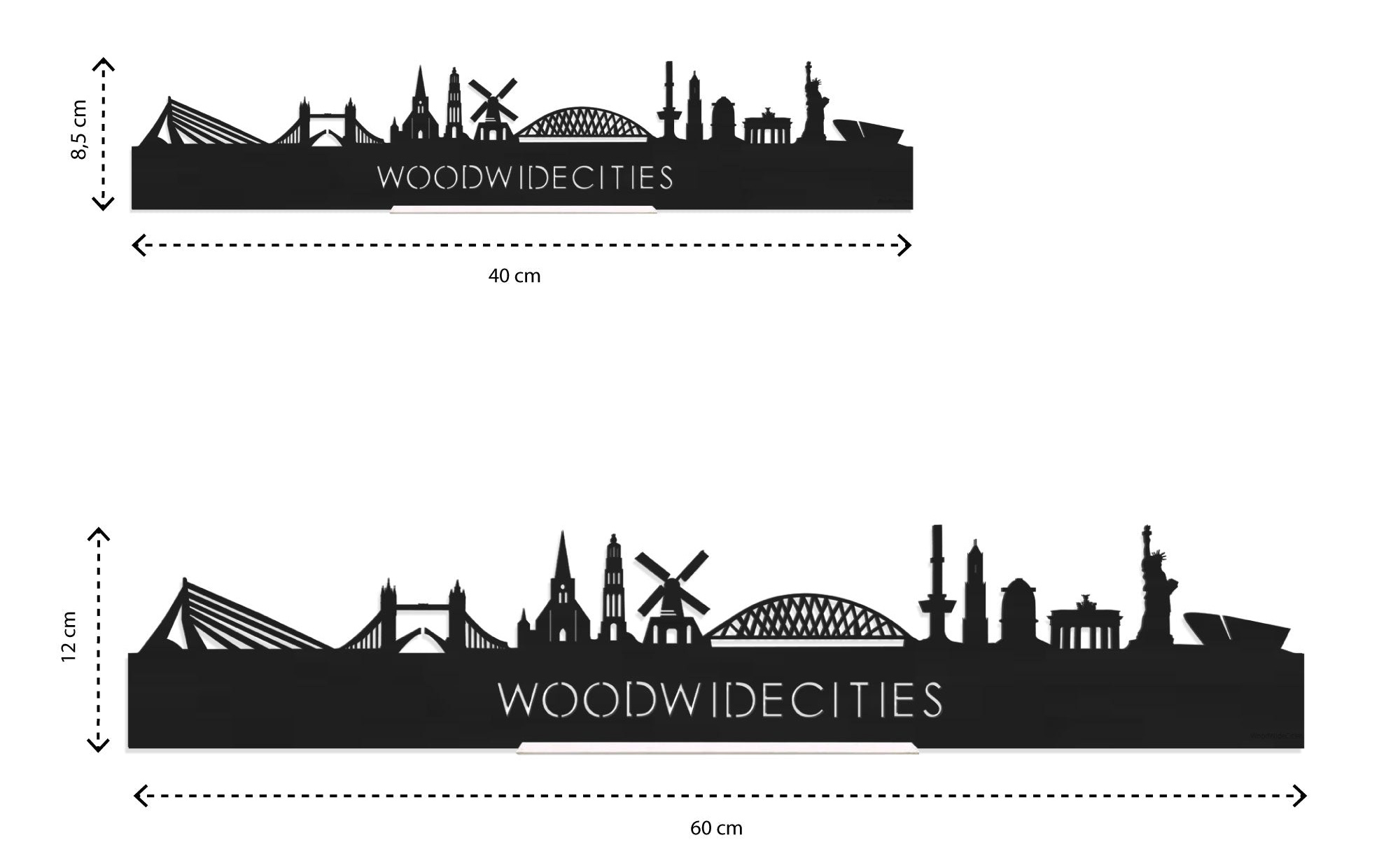 Afmetingen Standing Skylines